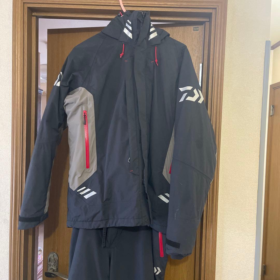 ダイワ レインマックス レインウェア ブラック/グレー サイズL DW-3407