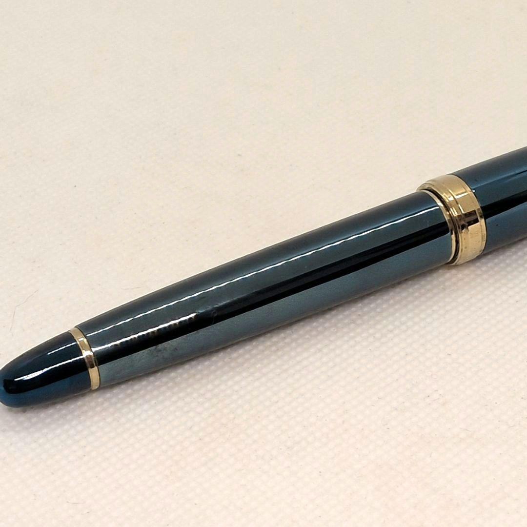 美品 18K】セーラー ピース ブルーチタニウム 万年筆 MF 文房具 18金