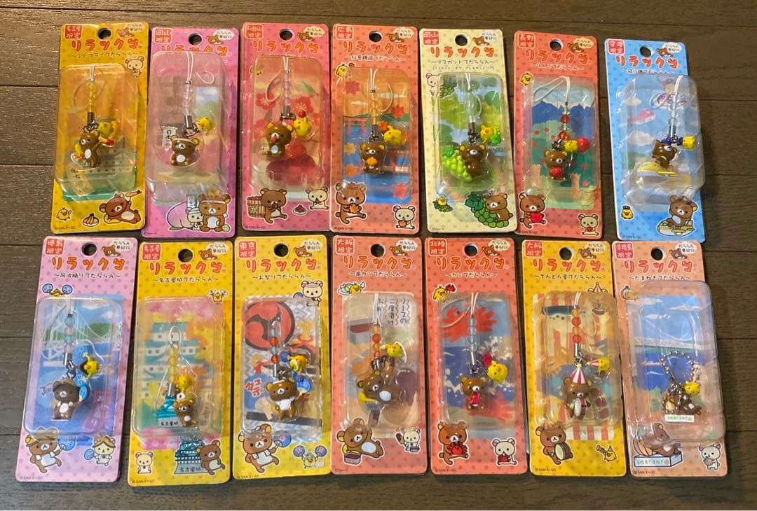 リラックマ　ご当地　だららん夢紀行　チャームストラップ　キーチェーン　まとめ売り リラックマ ご当地 だららん夢紀行 伊勢エビ 三重県チャームストラップ