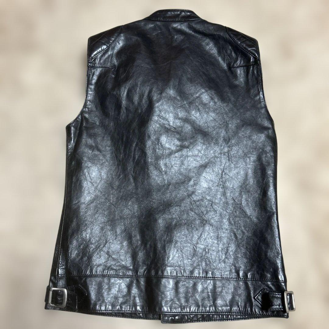 pledgeライダースレザーベスト48ナンバーナインバックラッシュ 666