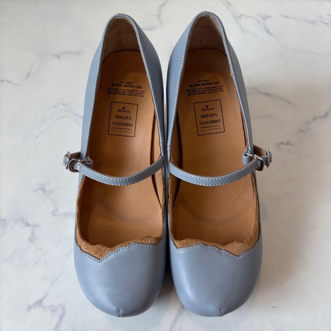 新品 ミハラヤスヒロ 定価4.6万円 ダックヒール パンプス アヒル 24cm