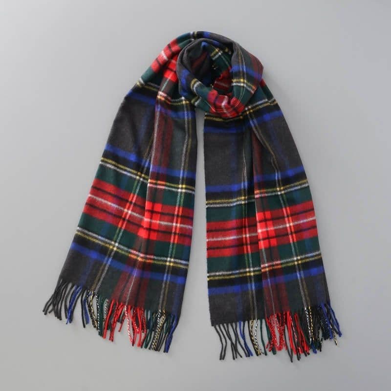 新品☆百貨店購入 ジョンストンズ カシミヤストール チャコールグレー