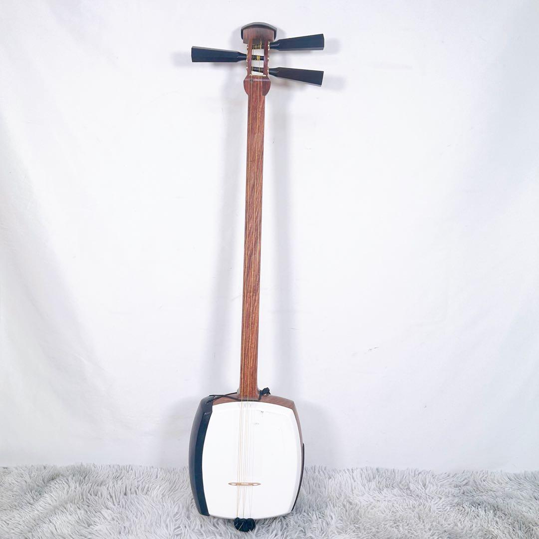 【希少】津軽三味線　花梨材　太棹　東さわり　合皮　皮破れなし