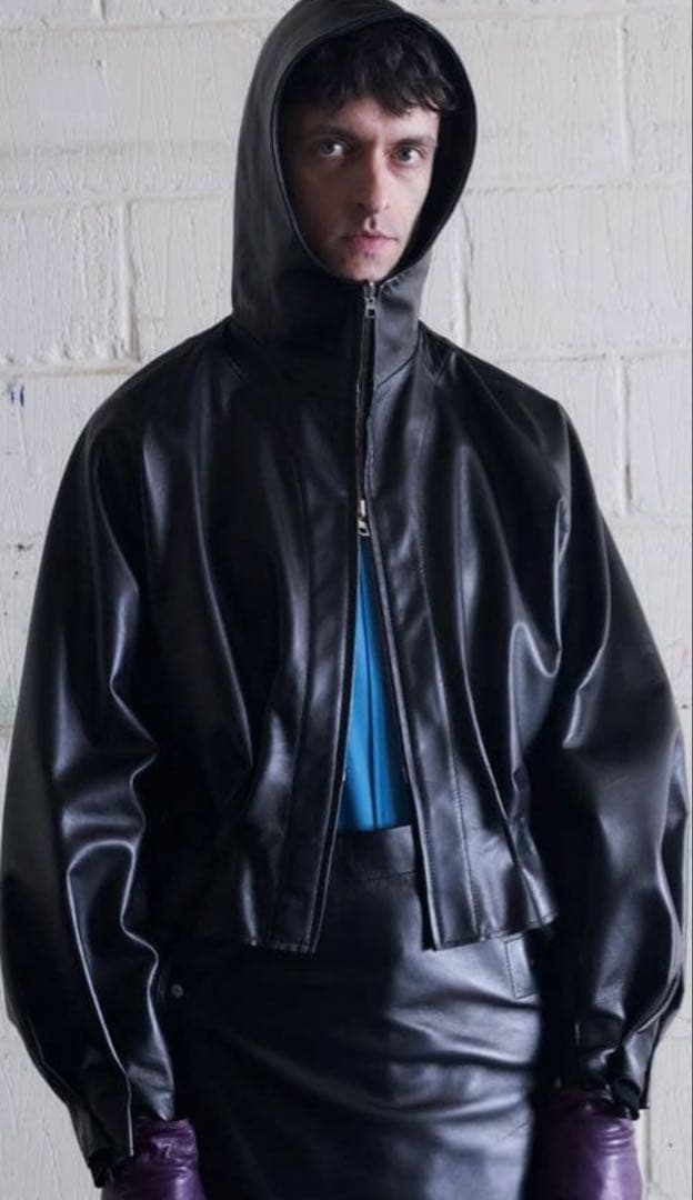 OMAR AFRIDI レザー ジッパーカー 46 - メルカリ