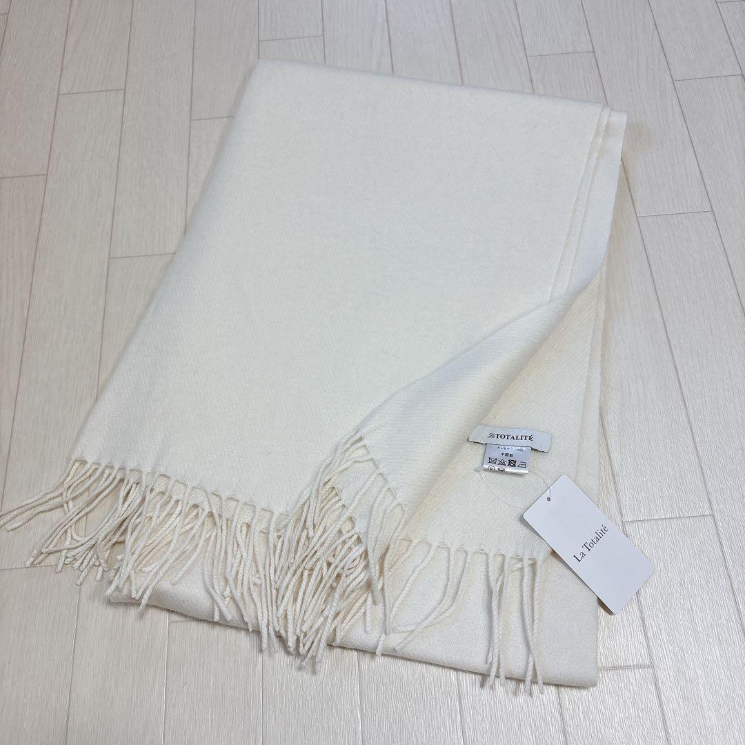 タグ付き 23AW La Totalite カシミヤストール ホワイト系 - メルカリ
