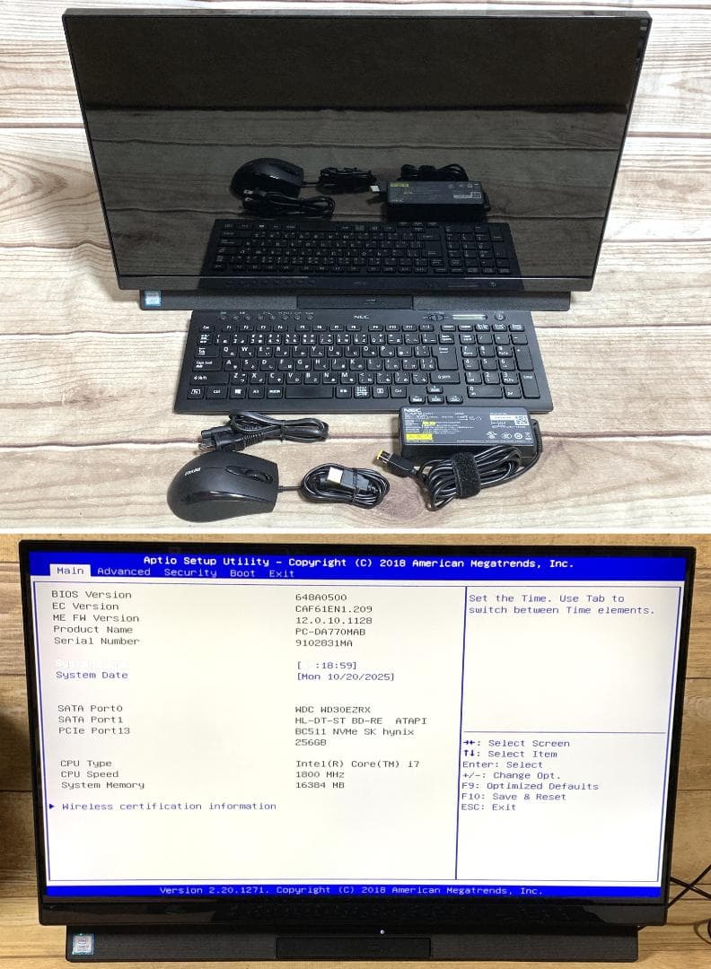 NEC テレビ M.2+3.0TB/Win11/i7/16GB/ブルーレイ/良品