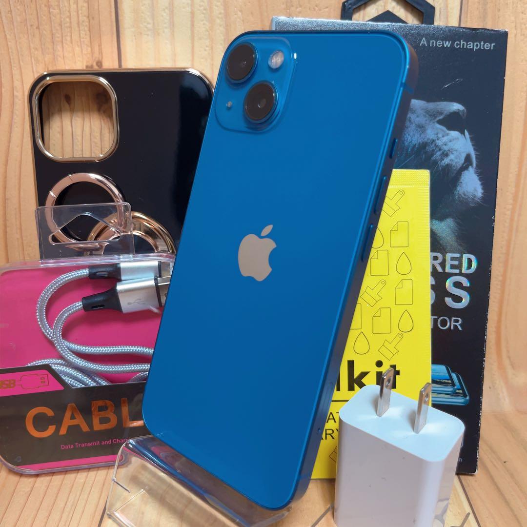 SIMフリー 本体 iPhone 13 128 GB ブルー 582 電池新品
