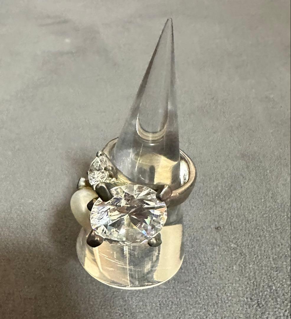 販売 中ファッション - 【最終整理】オーバルカットストーンとパールの