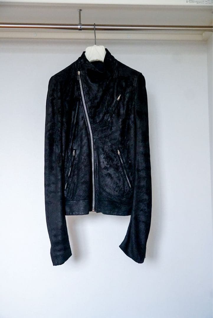 Rick Owens ライダースジャケット XS ラムブリスターレザー 国内正規