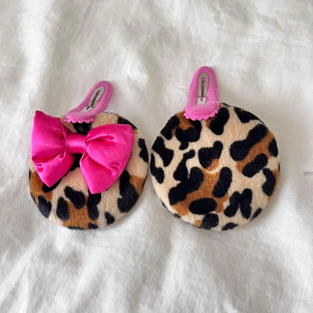 ディズニー ミニー リボン ヒョウ柄 ヘアピン - メルカリ