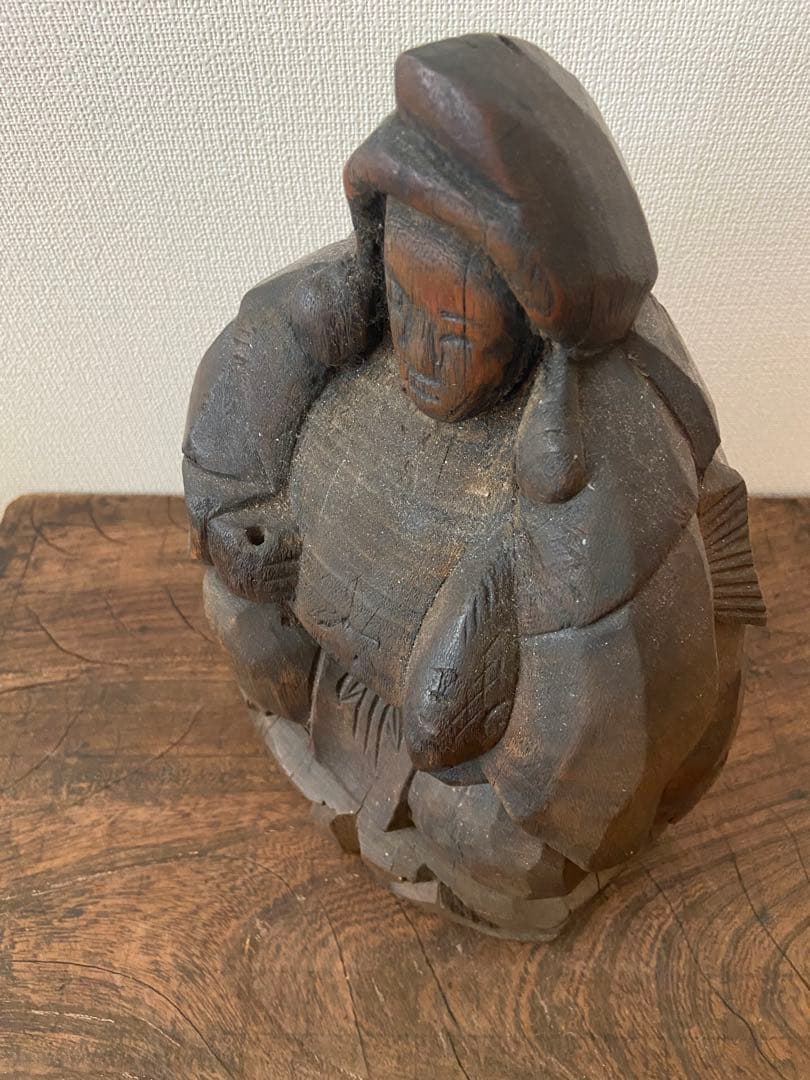 明治期 東北 木彫恵比寿像 一木造 - メルカリ