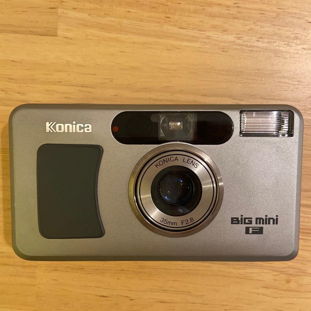 コニカ KONICA Big mini F フィルム コンパクトカメラ 【中古】 中古】KONICA コニカ BIG mini F シルバー コンパクトフィルムカメラ