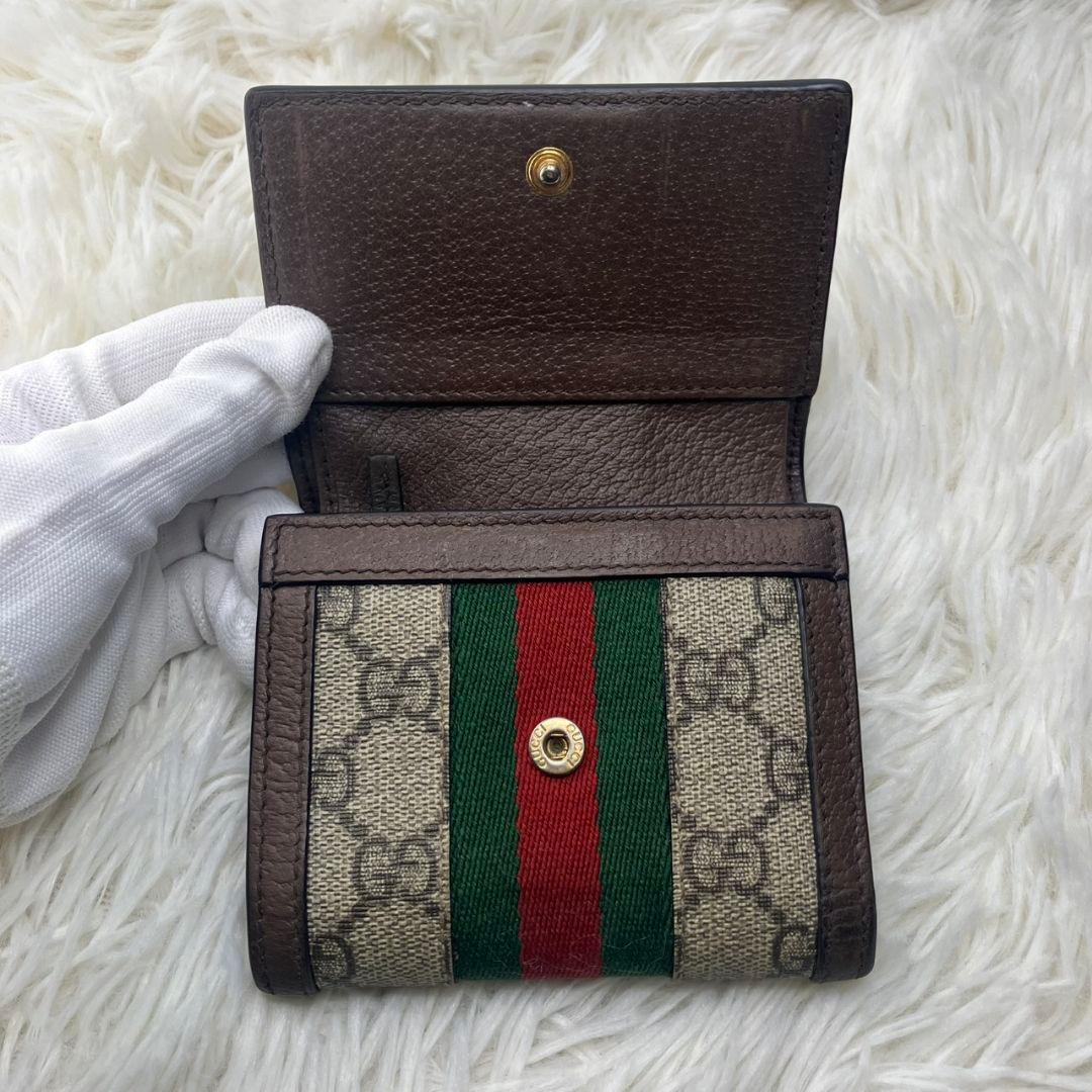 スイカ様✨グッチ 三つ折り財布 オフィディア マーモント シェリー
