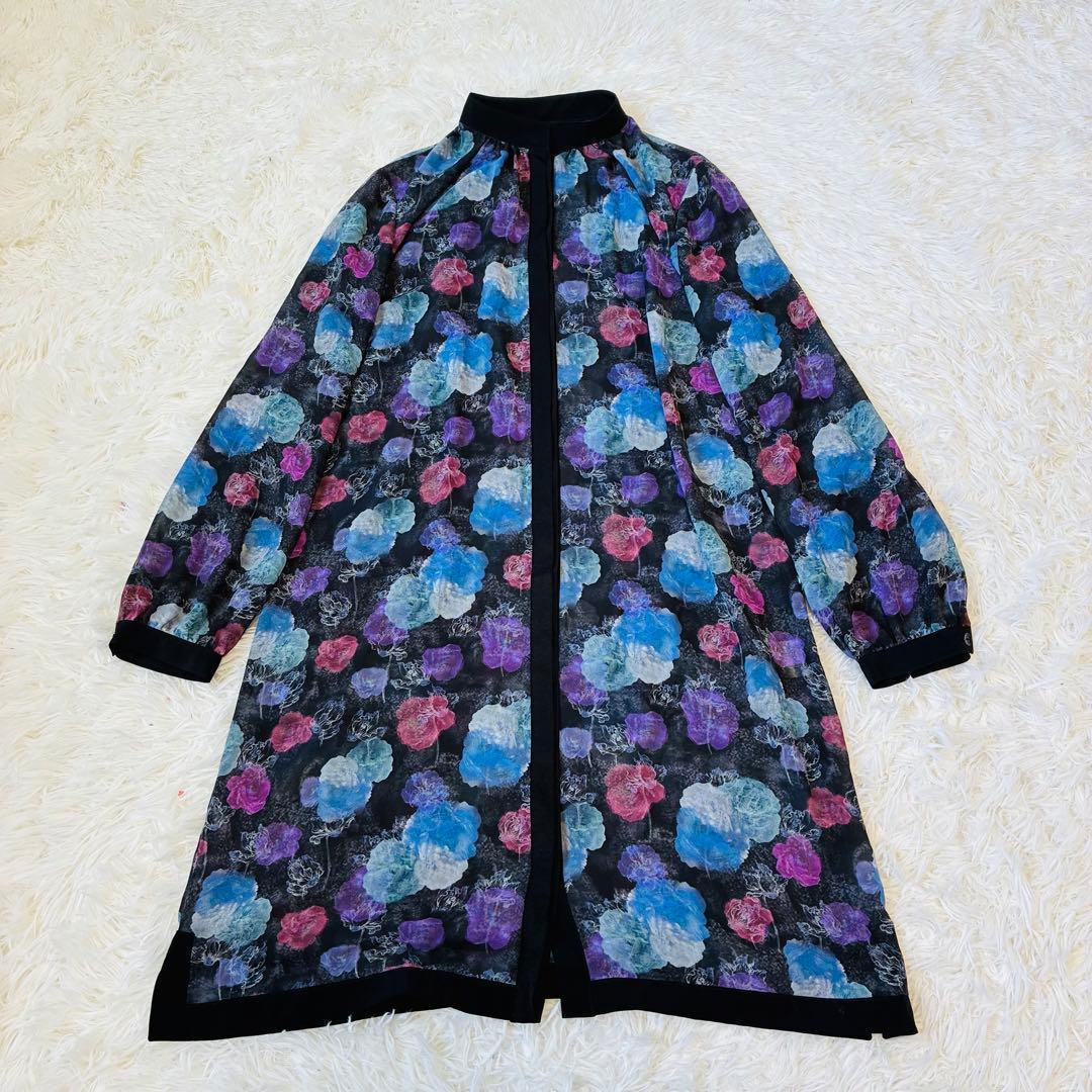 VIVIENNE TAMヴィヴィアンタム 花柄 シャワンピース シーア透け感