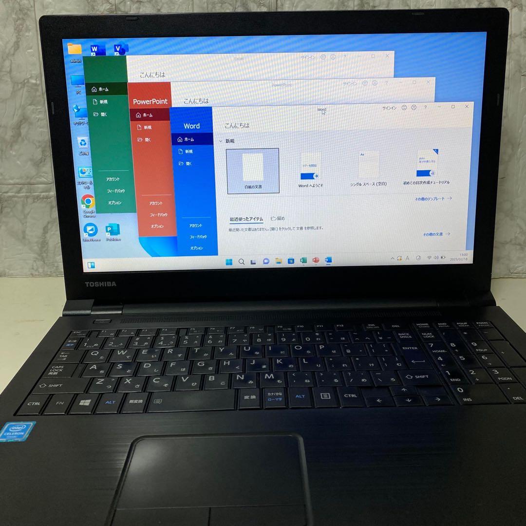 TOSHIBAノートパソコン　メモリ8G Windows11 オフィス付き