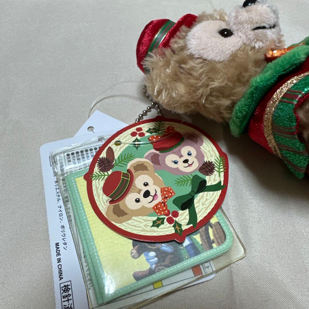 ダッフィー シェリーメイ クリスマス ぬいぐるみバッジ 2点セット