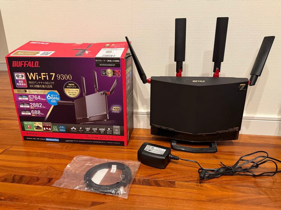 【早い者勝ち】BUFFALO Wi-Fiルーター WXR-9300BE6P
