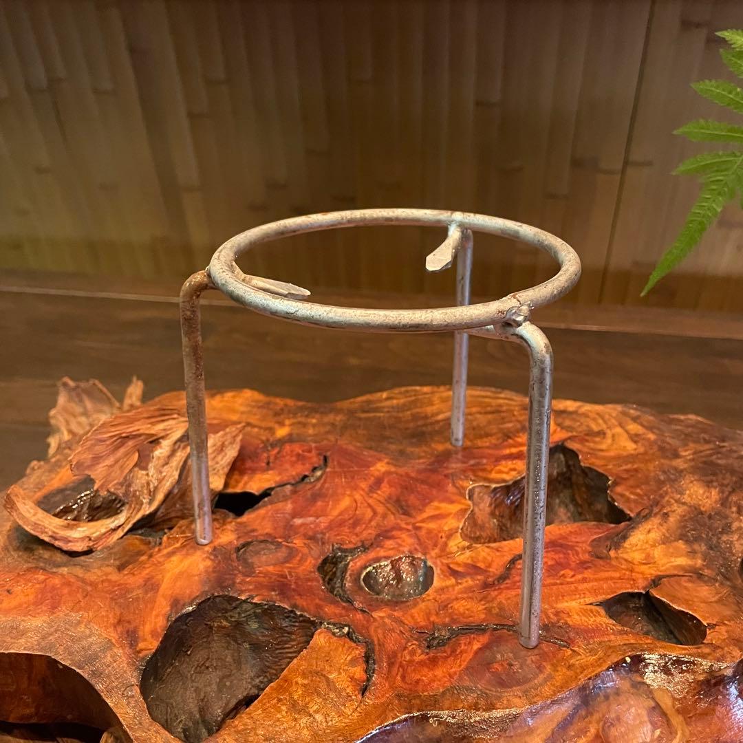 五徳☆火鉢 囲炉裏 ビンテージ 茶道 茶室 古民家 鉄瓶 薬罐 古道具 粋