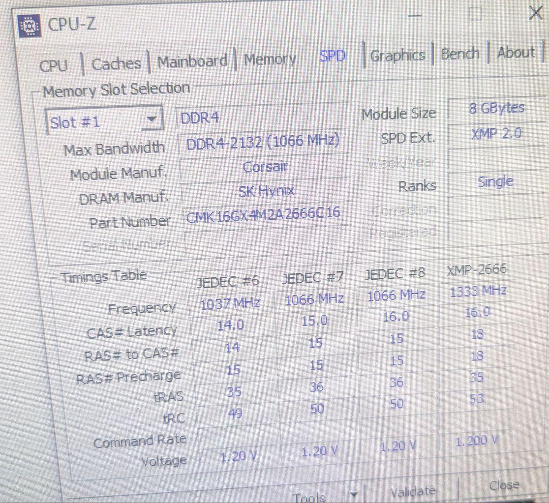 Corsair DDR4　2666MHz メモリー 4枚セット