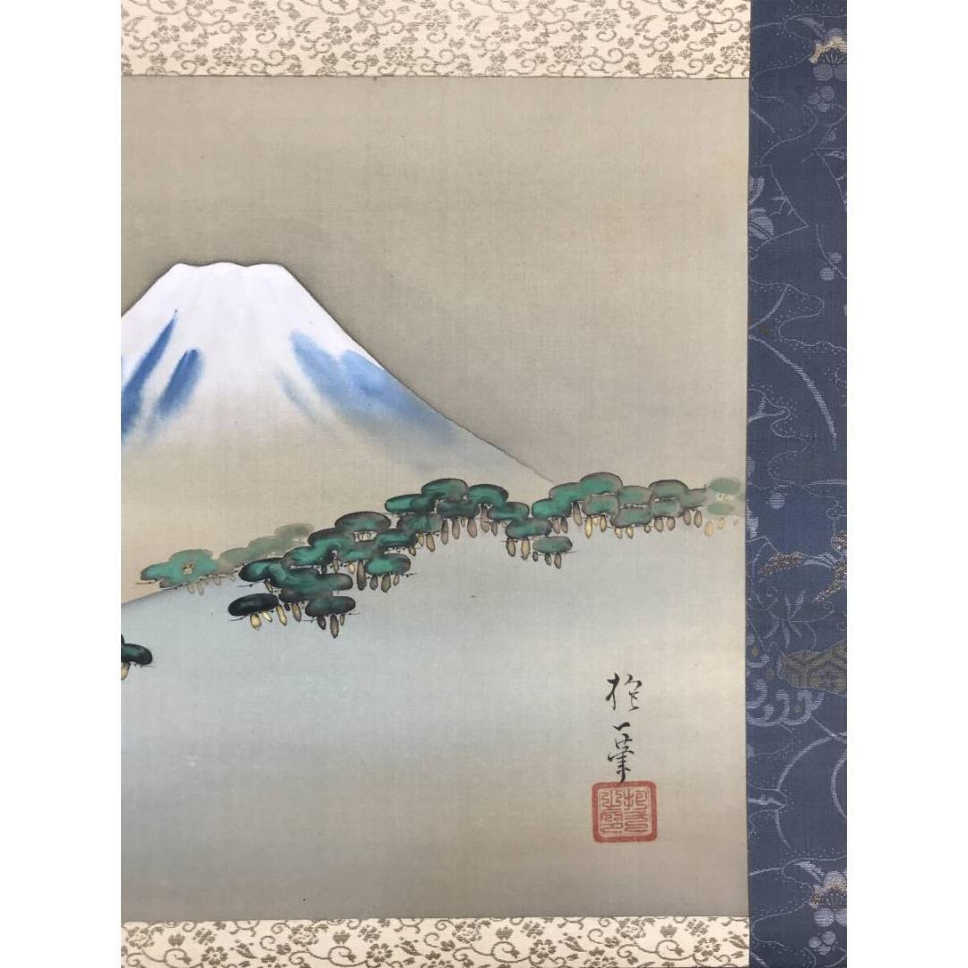複製/酒井抱一/三保の松原/富士山水図/工芸品/掛軸/名家伝来/AK-860