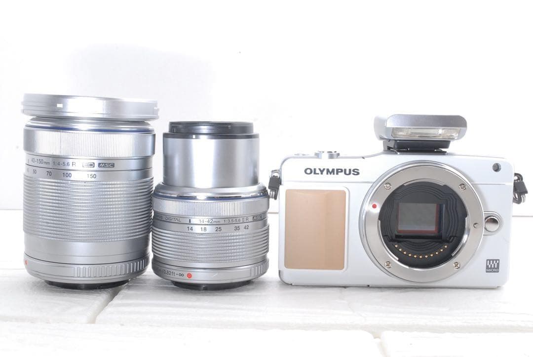 OLYMPUS PEN Mini E-PM2 ダブルズームキット内蔵フラッシュ付