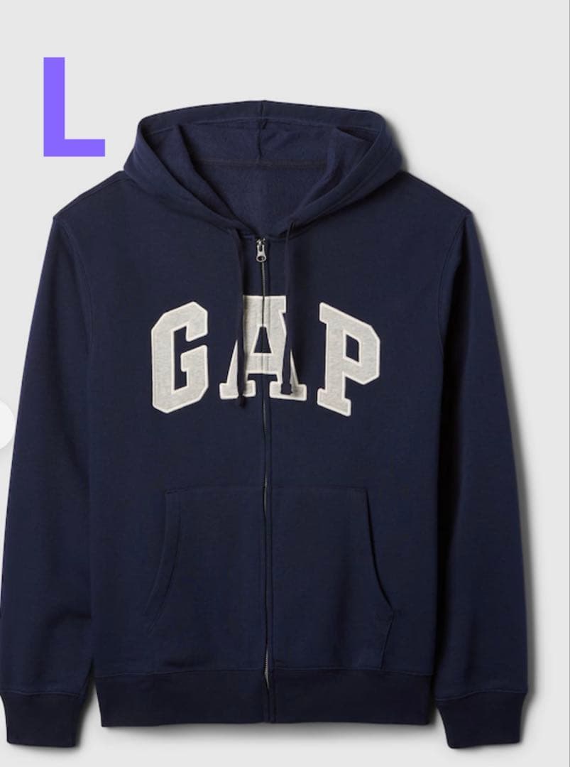 GAP フルジップパーカー 新品未使用 サイズL ネイビー - メルカリ