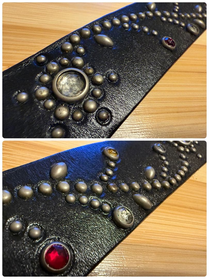 ⭐️HTC⭐️ヴィンテージフラワーサンバーストブラック革⭐️マルチ