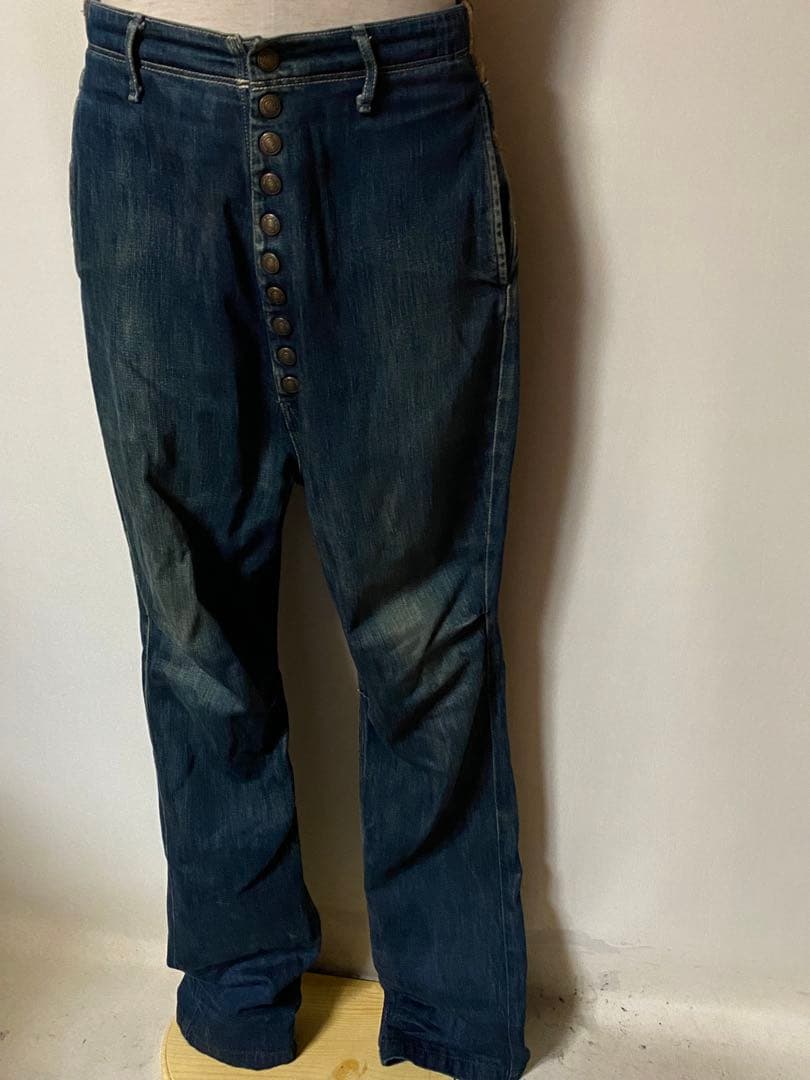 キャピタル 異素材ドッキングサルエルデニムパンツKAPITAL