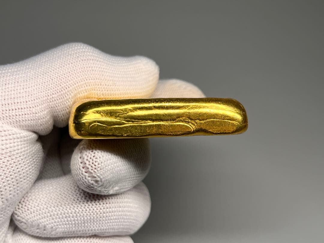 古銭 逸品金錠 金塊 雍正年造 赤金 文鎮 厚重 金鳳祥 福 金運 開運用へ