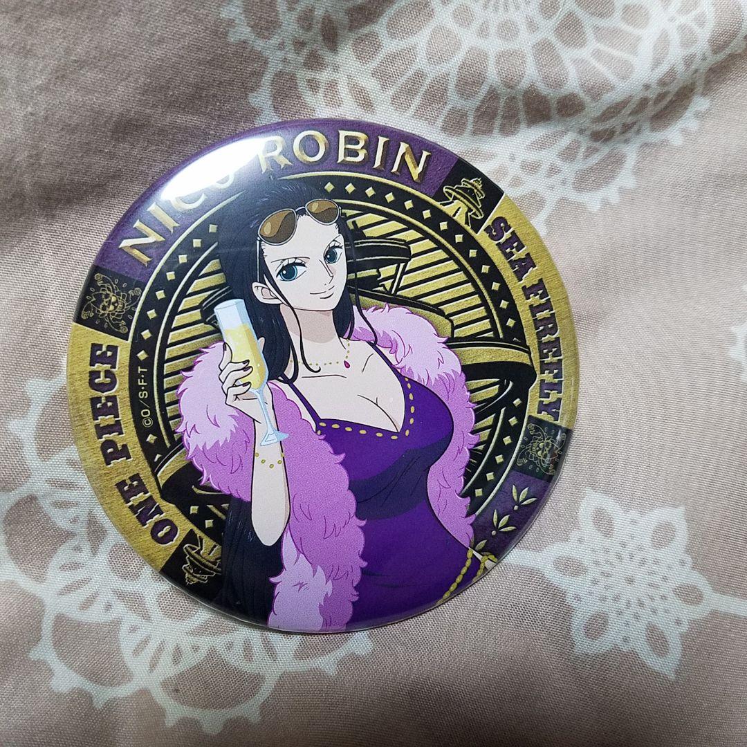 ワンピース ロビン 缶バッジ 海ほたる 20周年 シーファイヤフライ号の