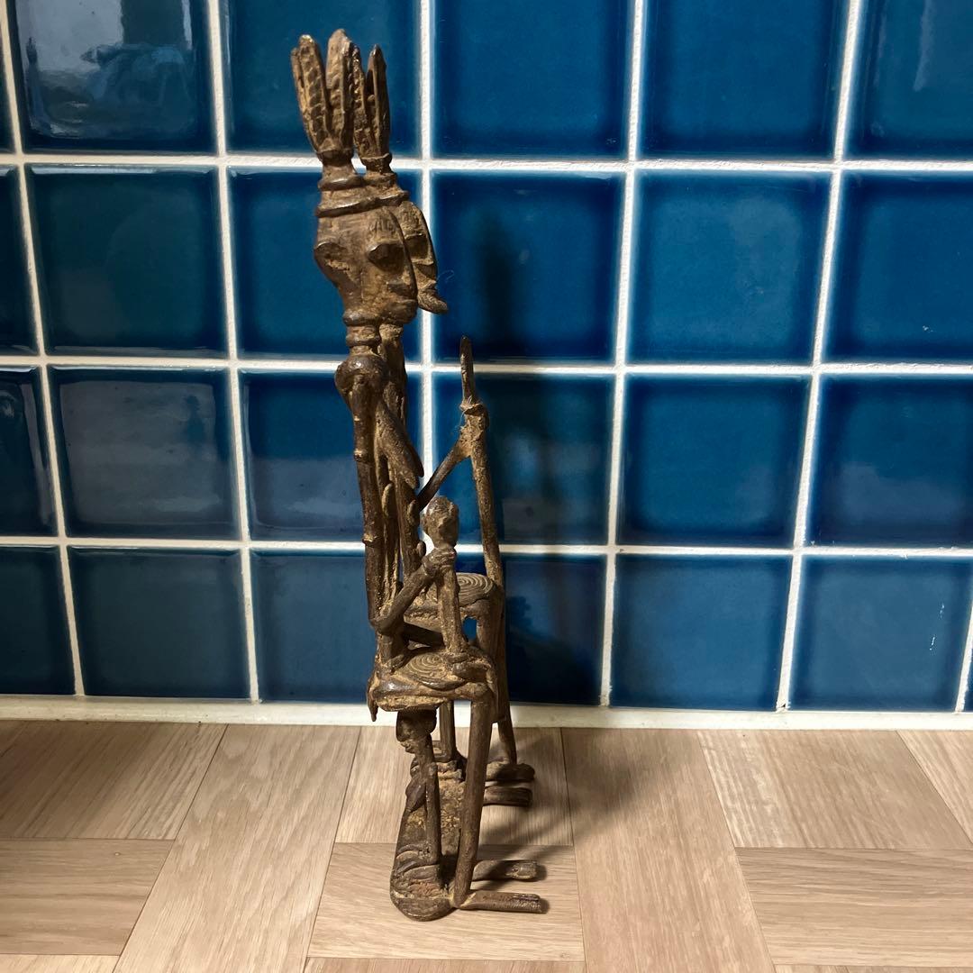 スティッチ マリ ドゴン族アフリカンアート 金属製 紺綬褒章受章 彫刻