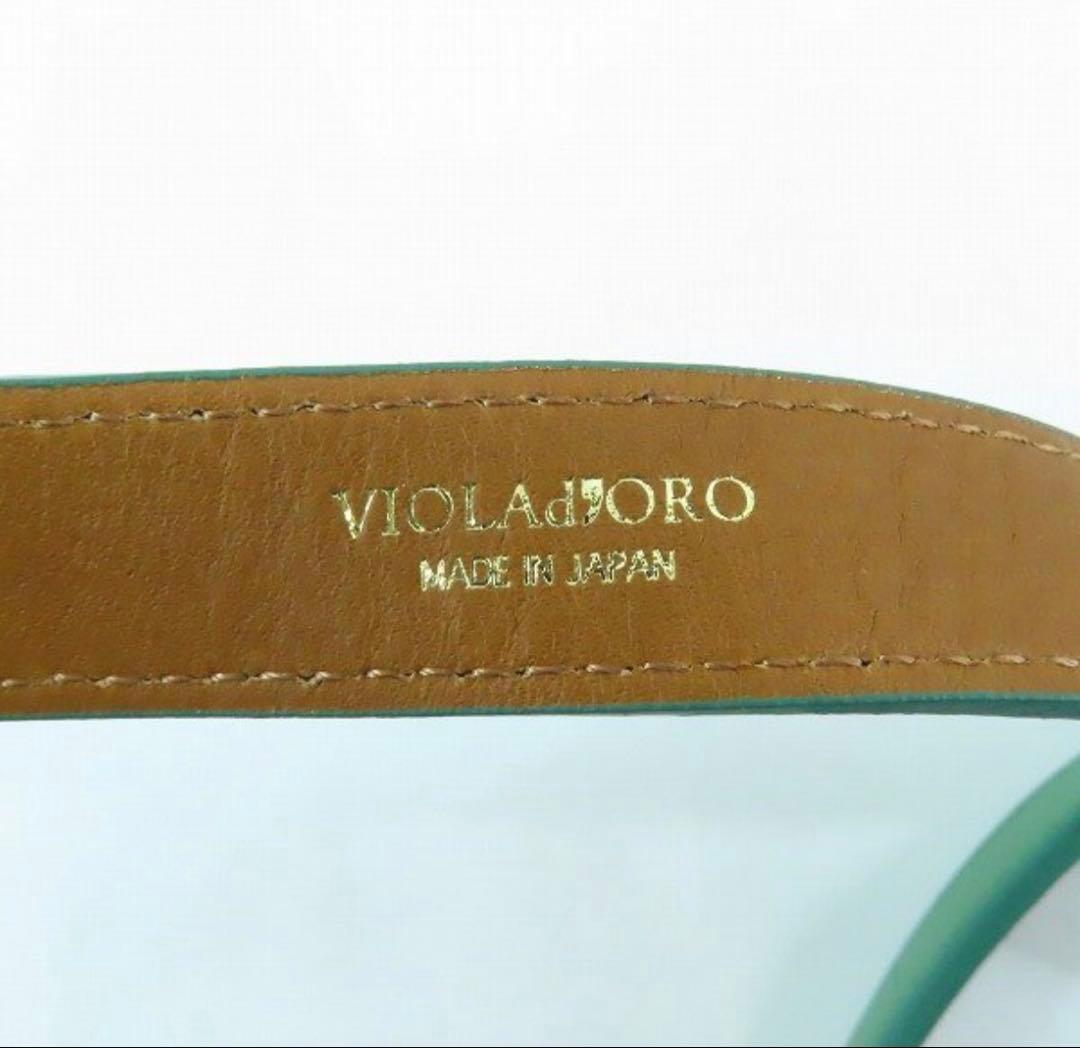 VIOLAd'ORO ヴィオラドーロ スマホショルダーストラップ グリーン　美品