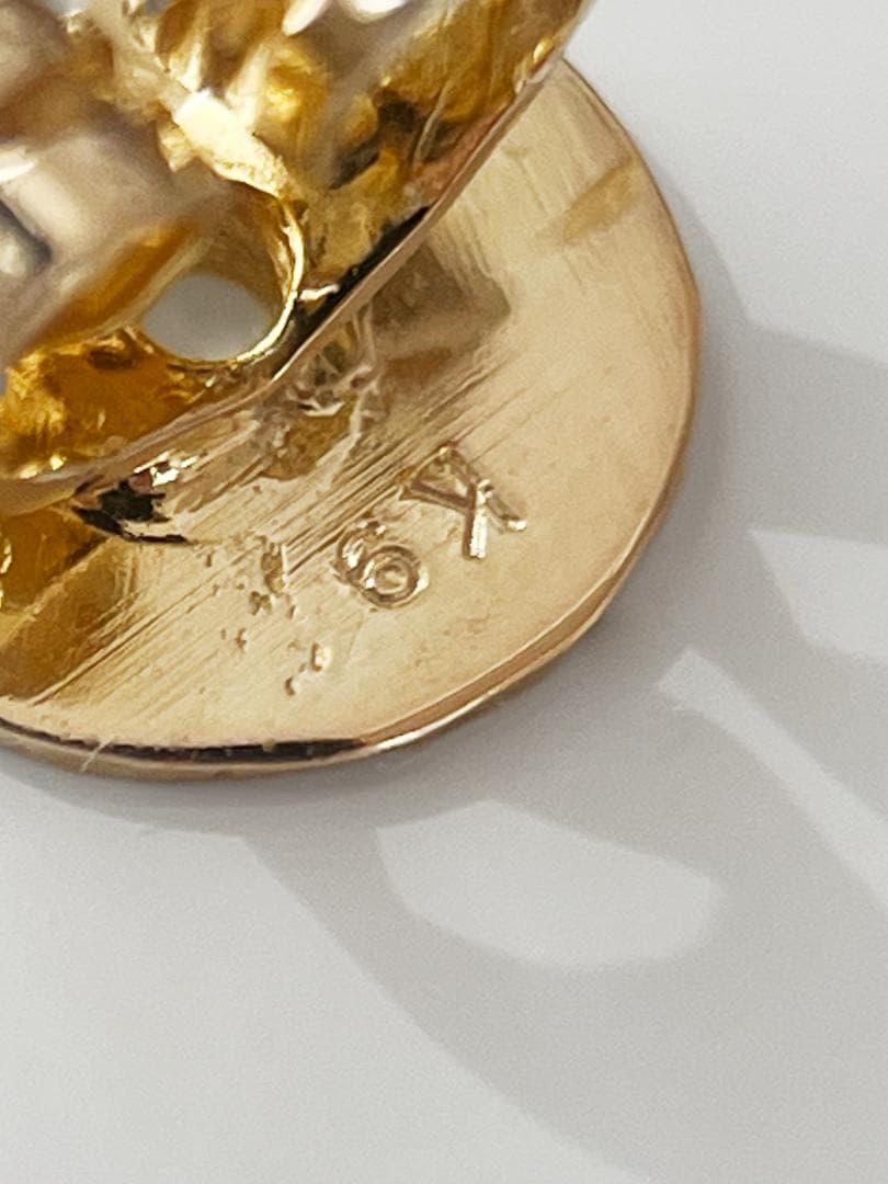 K9 スクエア スタッドピアス｜約2.8g｜イギリス アンティーク