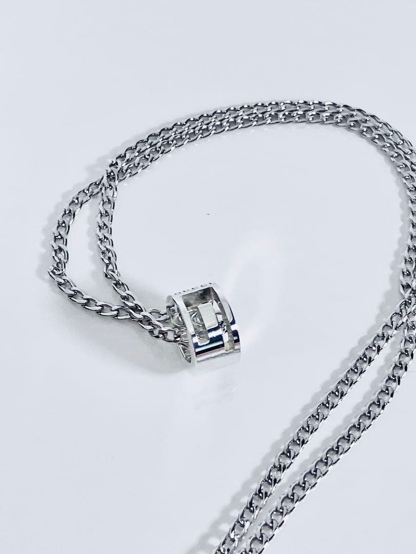 超美品】GUCCI ネックレス トップ925＋社外喜平チェーン 男女兼用