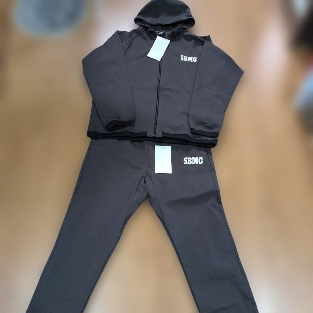 【SBMG】ドリブンスウェット　セットアップ　ジョガーパンツ　L　チャコール SBMG】ドリブンスウェット セットアップ ジョガーパンツ L チャコール