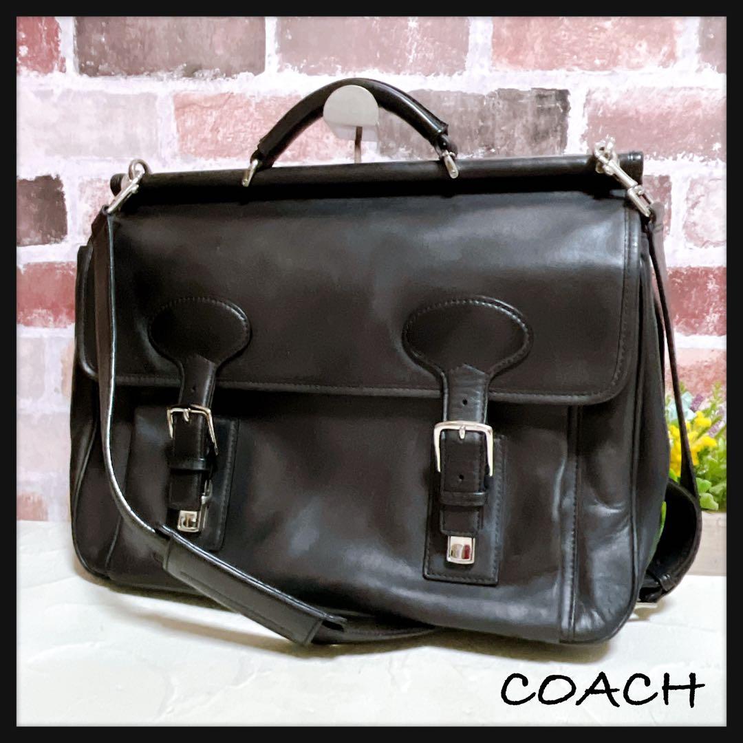 【COACH コーチ】メッセンジャーバッグ ショルダーバッグ レザー 黒 良品 COACH（コーチ） ショルダーバッグ メッセンジャーバッグ メンズ