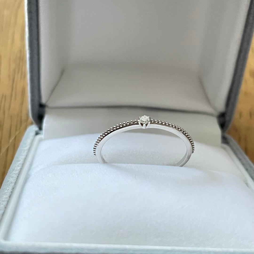 K10 WG ダイヤモンド 0.02ct 指輪 12号