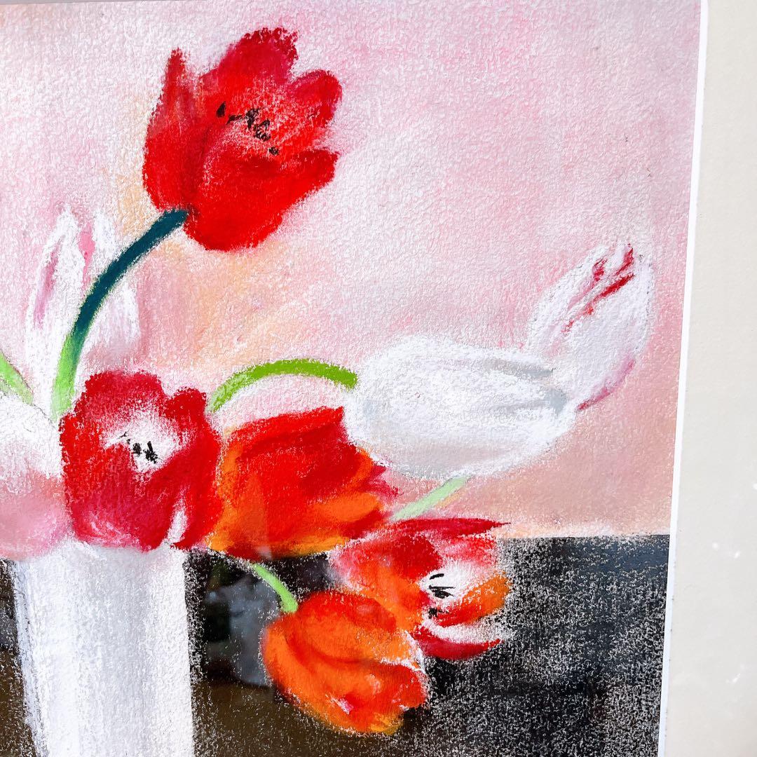 真作】 斎藤光子 パステル画 額装 箱あり - メルカリ