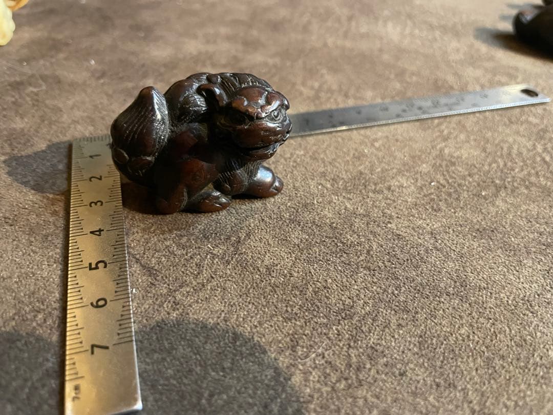 根付 獅子 木製 無銘 獅子牙彫根付 文化遺産オンライン