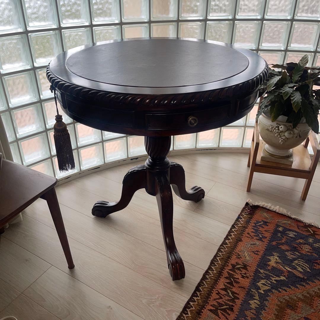 ダークブラウン 円形テーブル 引き出し付き 楽天市場】引き出し付き ダイニングテーブル 6人掛け 幅165cm 165×85 6