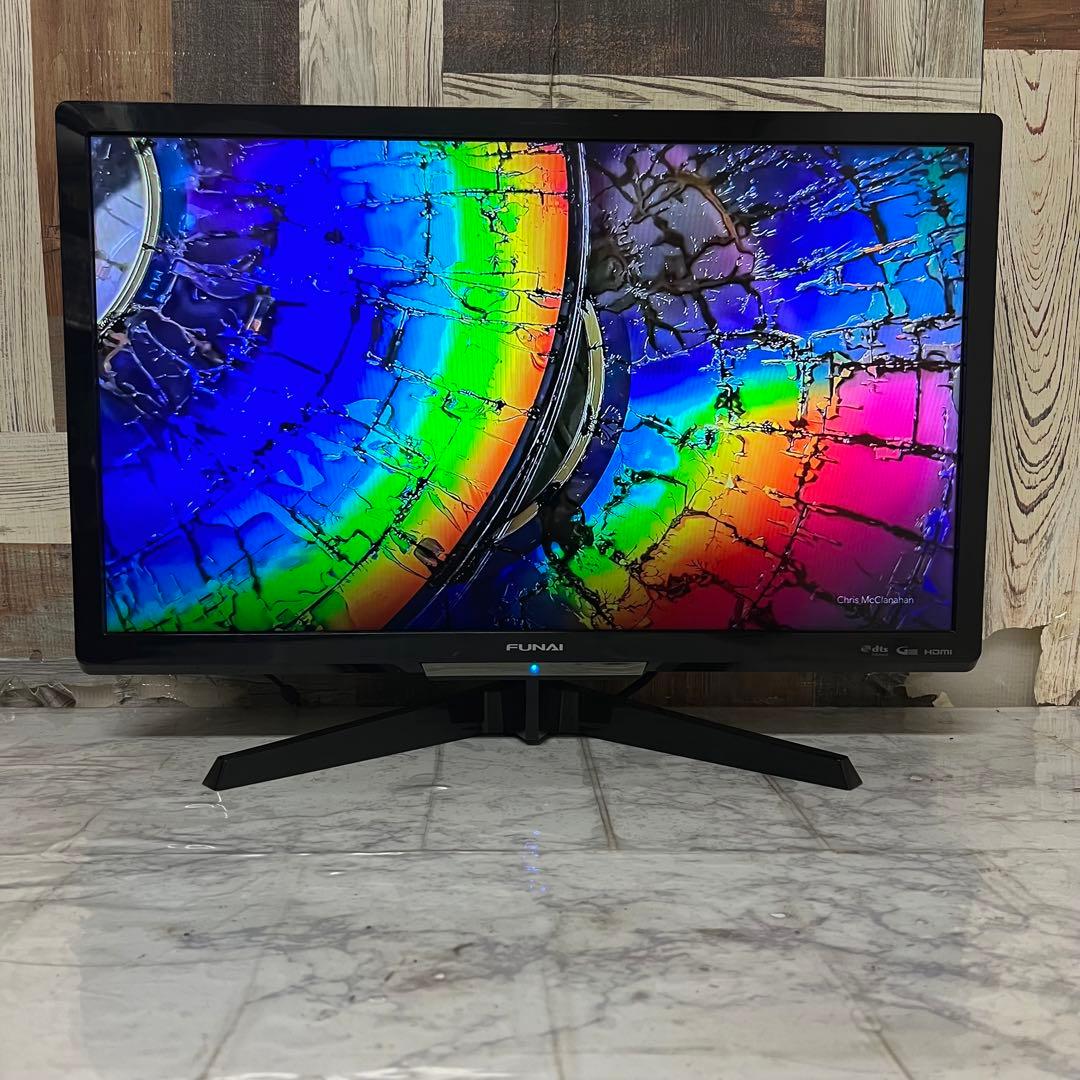 即日受渡❣️全国送料込フナイ24型液晶TV500GB録画機能内蔵。新品リモコンつき