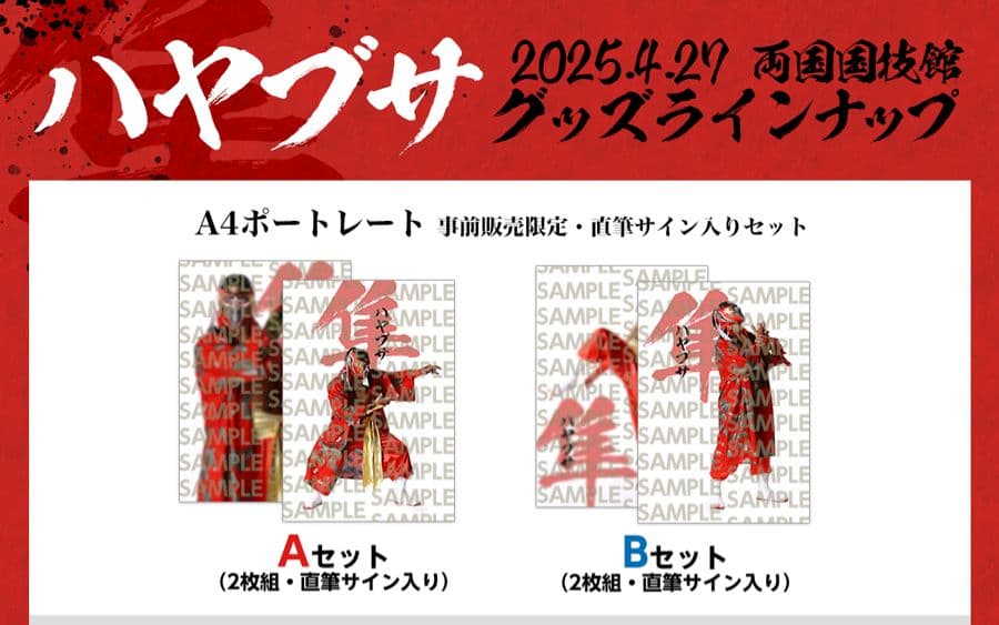 ルチャフェス 両国国技館 ハヤブサ 直筆サイン入り ポートレート 2枚