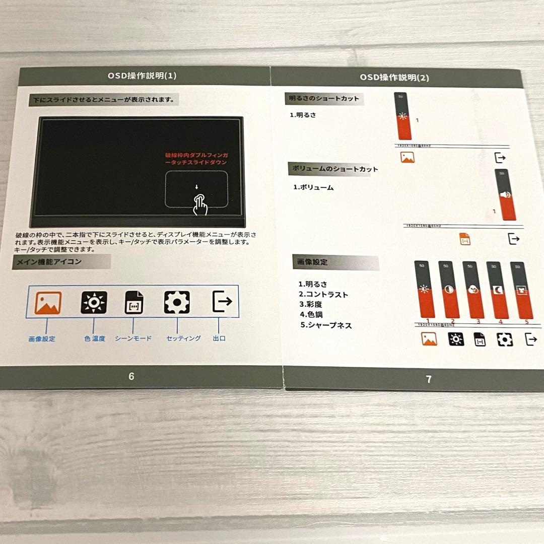LED DISPLAY モバイルモニター 15.6インチ 説明書付き