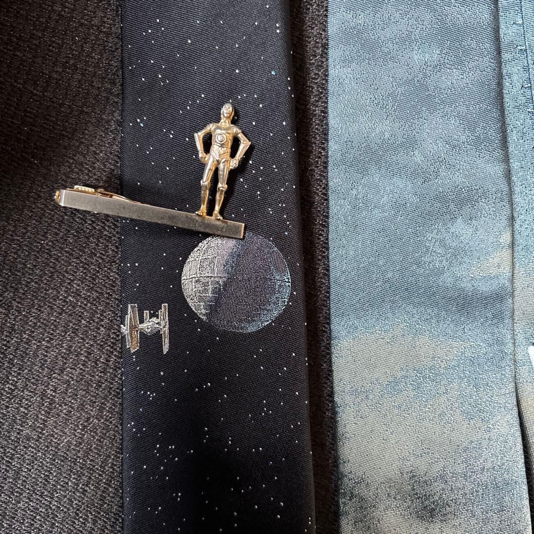 希少 giraffe ジラフ ネクタイ スターウォーズ 限定品 シルク100