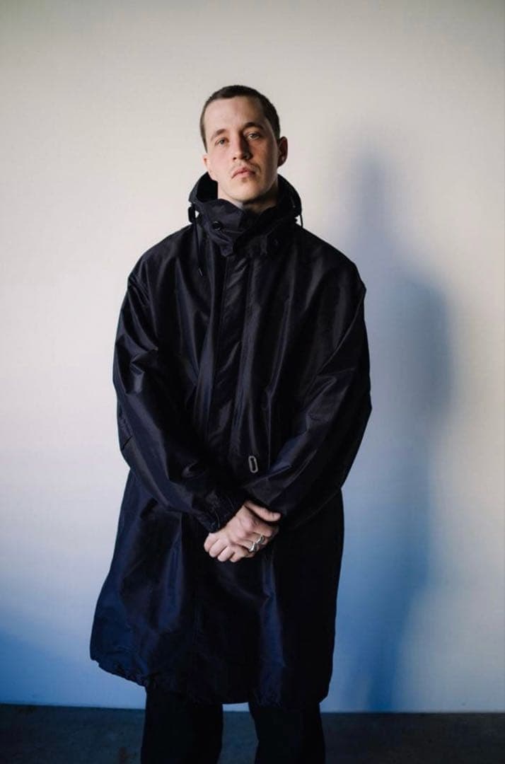 COMOLI コットンシルクフーデッドコート size1 COMOLI (コモリ) コットンシルク フーデッドコート