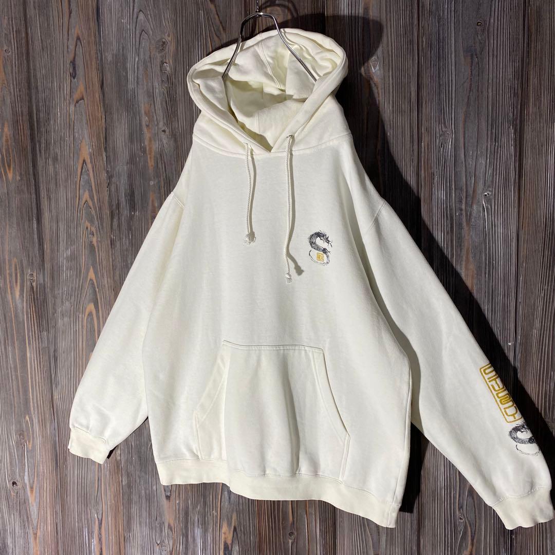 90s Old Stussy オールドステューシー パーカー ドラゴン 紺タグ