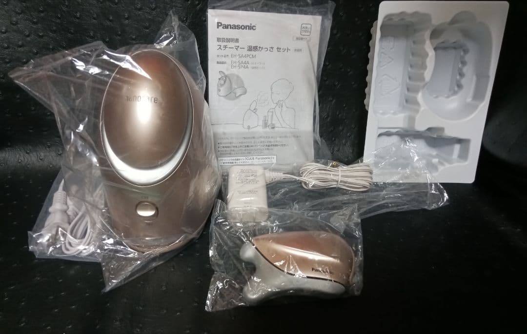 パナソニック スチーマー ナノケア 美顔器 温感かっさ ゴールド