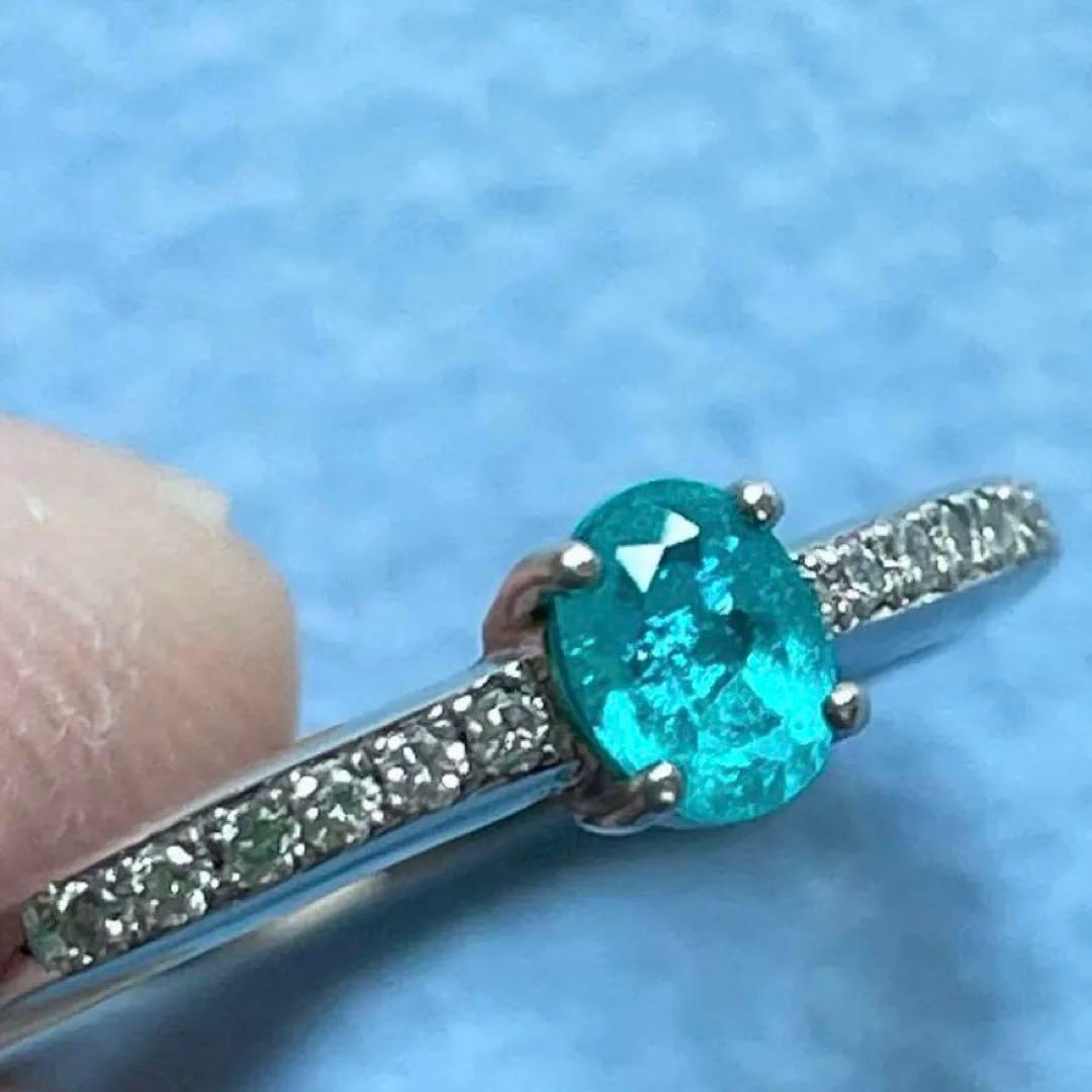 ブラジル産 パライバトルマリン ダイヤモンド リング 銀座ベル