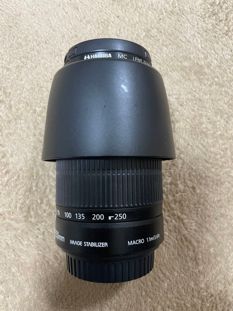 Canon EF-S 55-250mm ズームレンズ　望遠レンズ　フード付