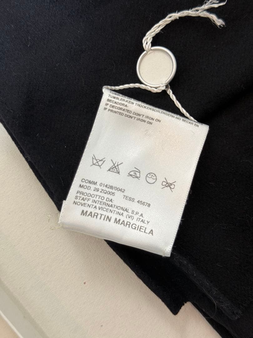 初期 Martin Margiela 04aw カシミア ストール ブラック - メルカリ